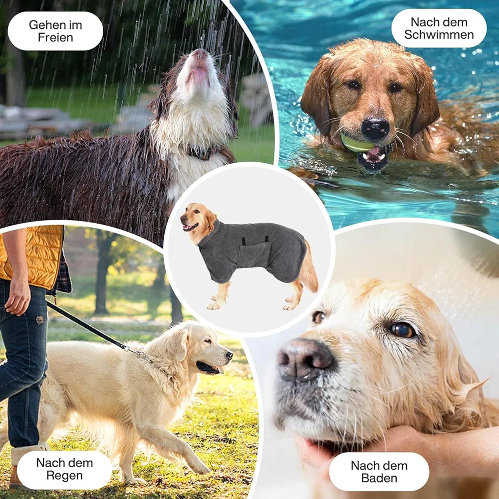 Peignoir ultra absorbant pour chien