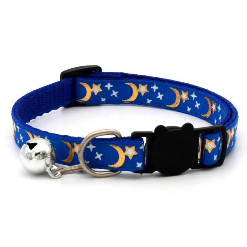 Collier motif imprimé avec clochette pour chat