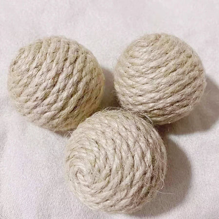 Lot de 5 balles en sisal pour chat