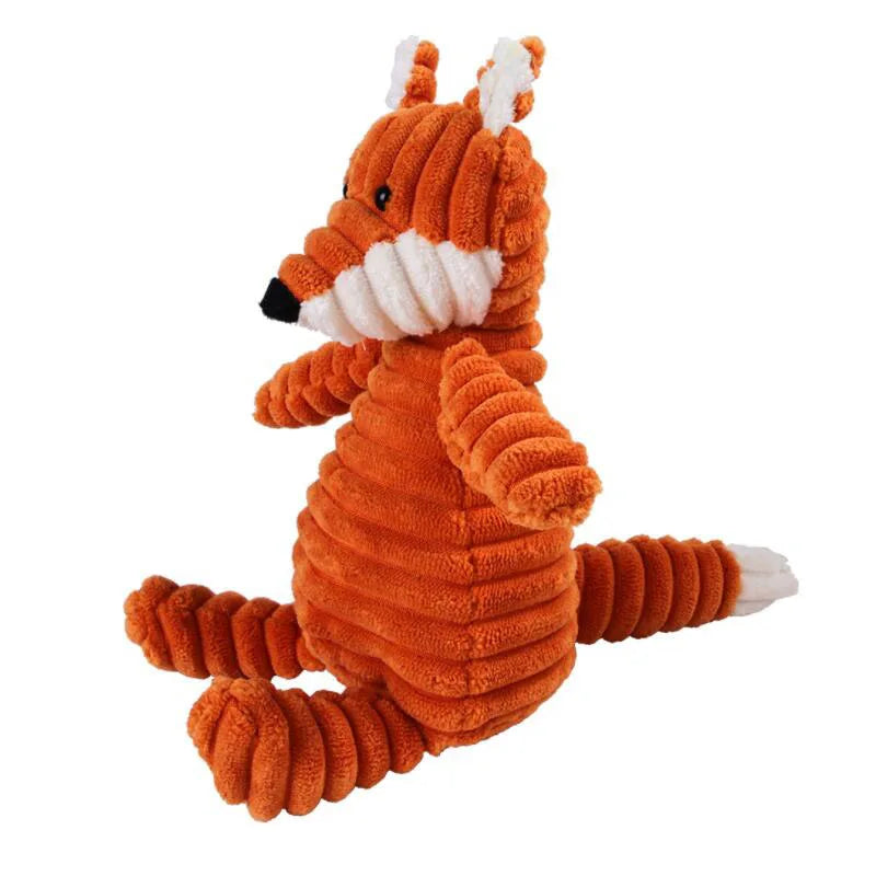 Peluche en velours côtelé - Animaux Sonore pour chien