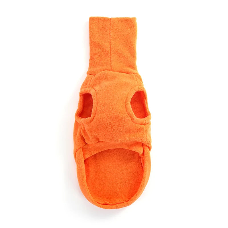 Pull d'hiver en polaire douce à col roulé pour chien