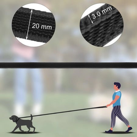 Longue laisse en nylon pour chien de 1,5 m à 15 m