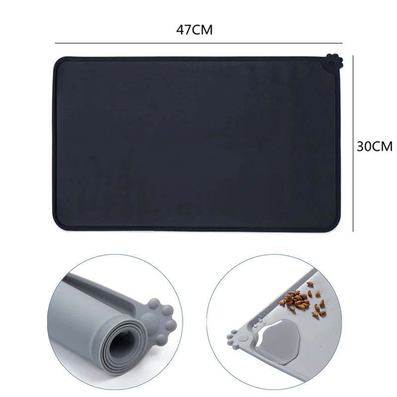 Tapis d'alimentation imperméable pour chien et chat