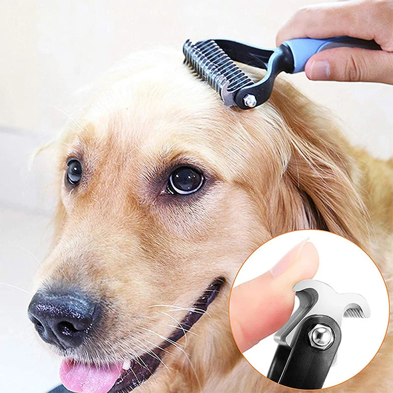 Brosse démêlante et coupe-nœud pour chien et chat