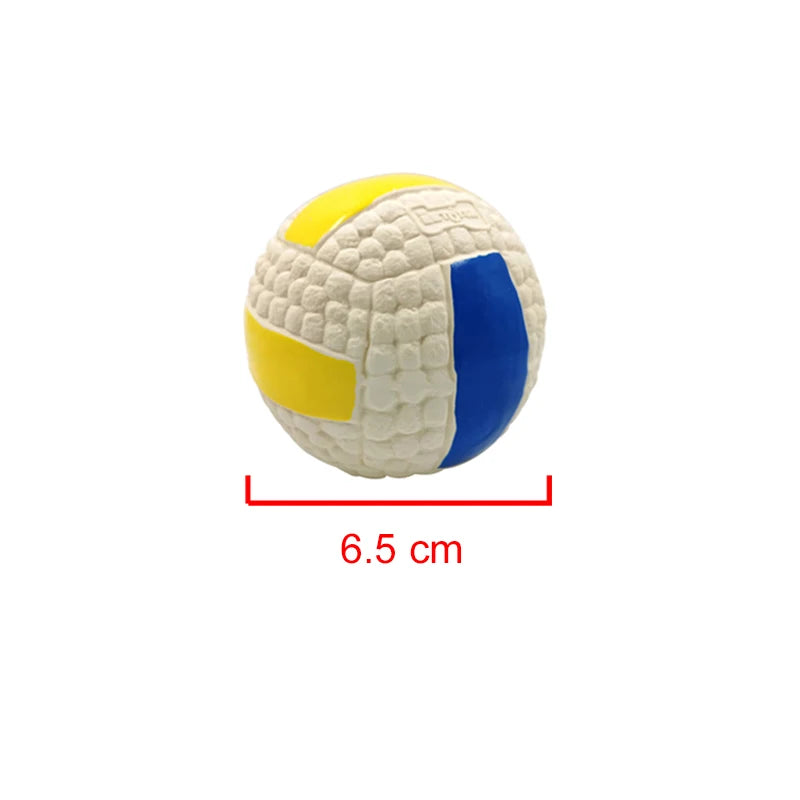 Ballon sonore de rugby, football et volley-ball en latex pour petits et moyens chiens