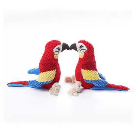 Peluche perroquet sonore pour petits chiens