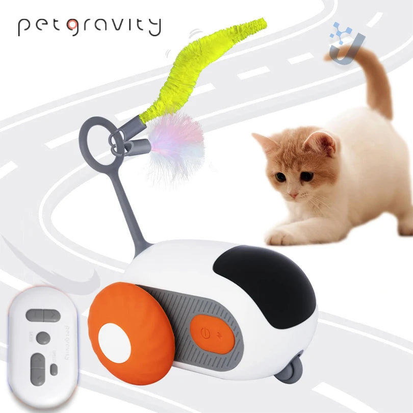 Voiture interactive télécommandée pour chat