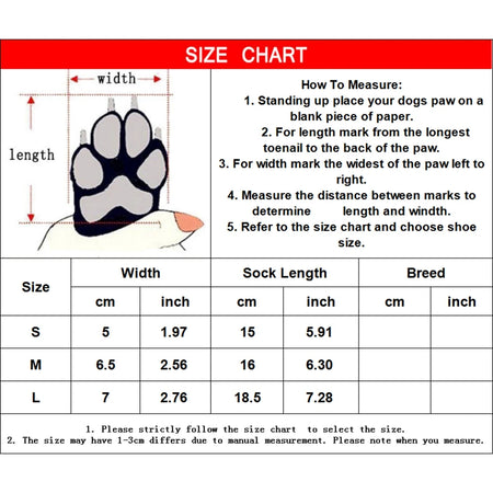 Lot de 4 chaussettes réglables antidérapantes et confortables pour chien