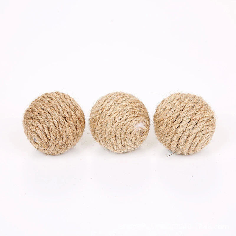 Lot de 5 balles en sisal pour chat