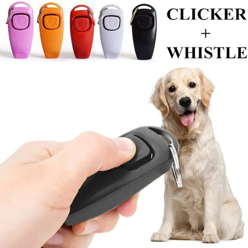 Clicker d'éducation + sifflet 2 en 1 pour chien