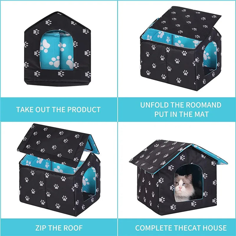 Niche d'extérieur imperméable pour chien et chat