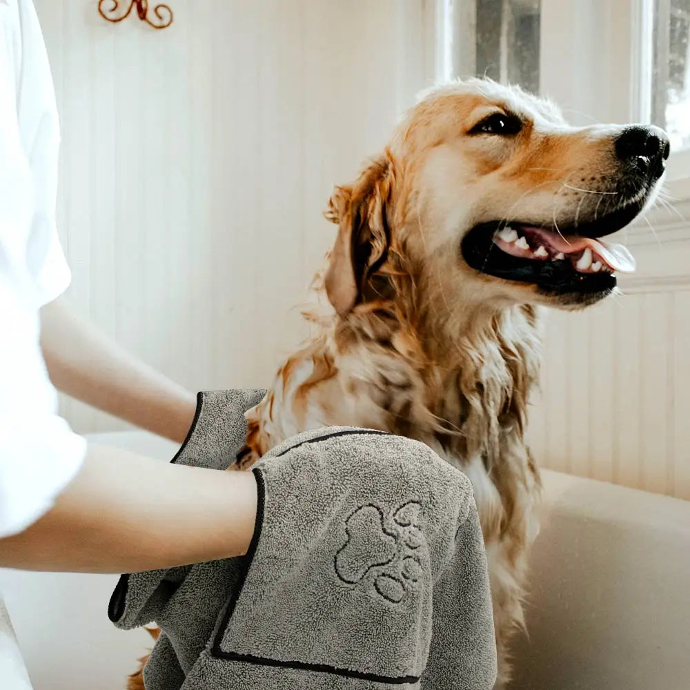 Serviette de bain absorbante pour chien et chat