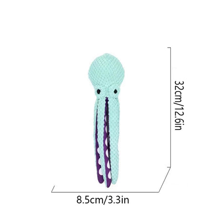 Poulpe en peluche sonore pour petits chiens