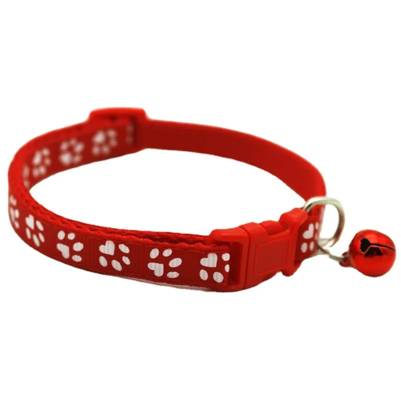 Collier motif imprimé avec clochette pour chat