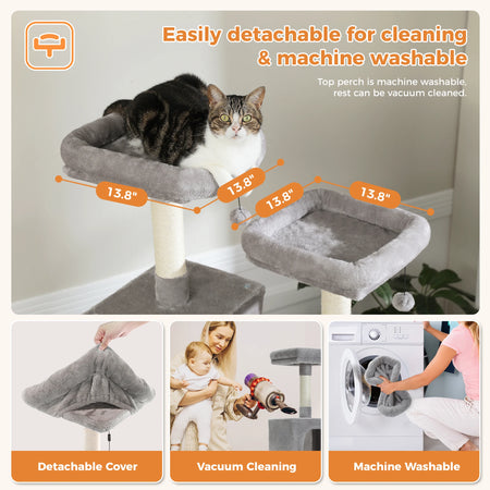 Grands arbres à chat multi-niveaux avec griffoirs et perchoirs