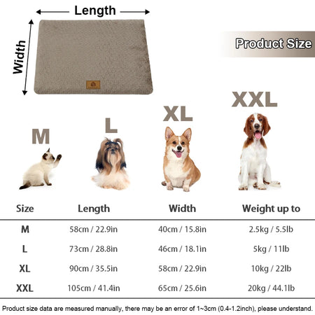 Tapis en peluche déhoussable pour chien et chat