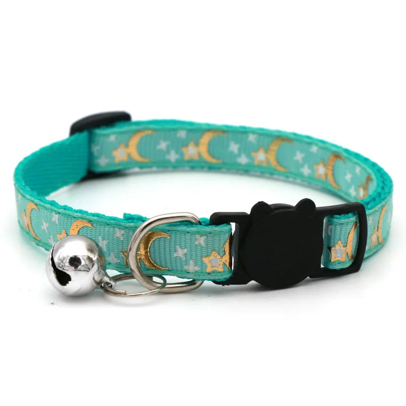 Collier motif imprimé avec clochette pour chat