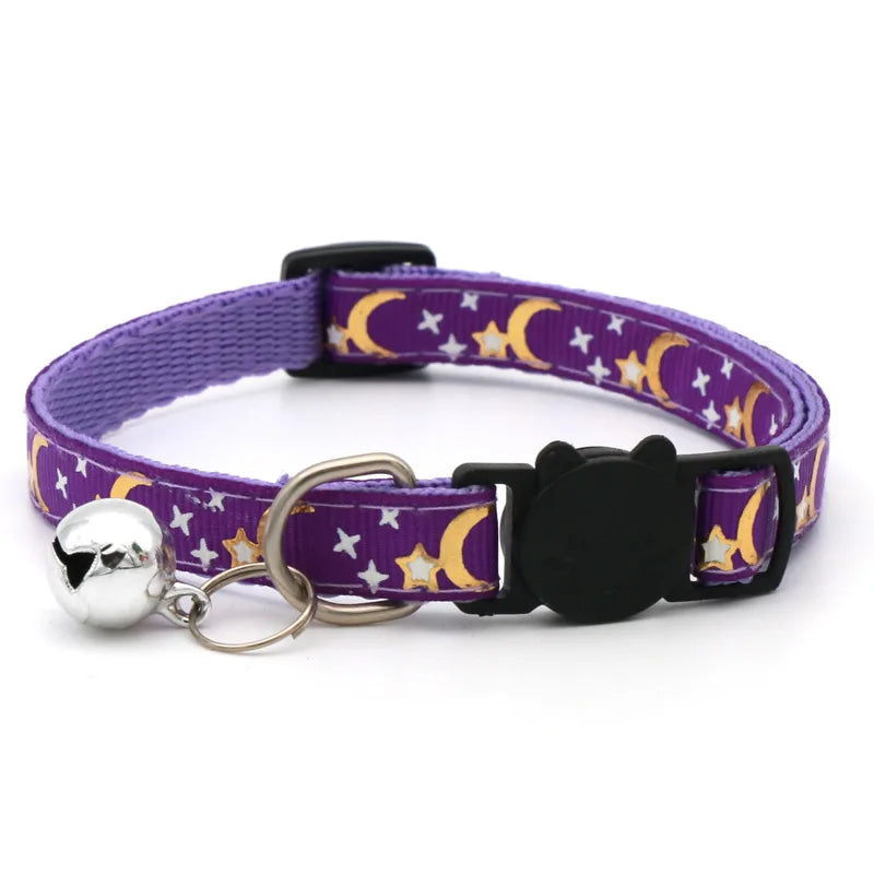 Collier motif imprimé avec clochette pour chat