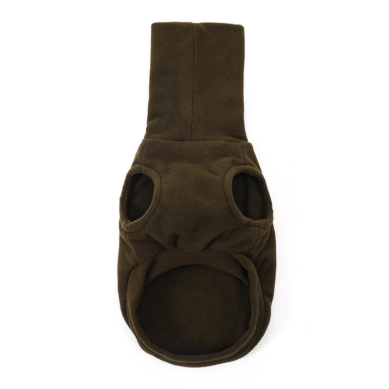 Pull d'hiver en polaire douce à col roulé pour chien