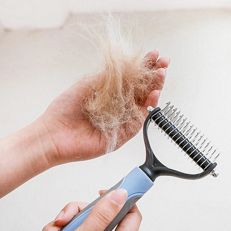 Brosse démêlante et coupe-nœud pour chien et chat