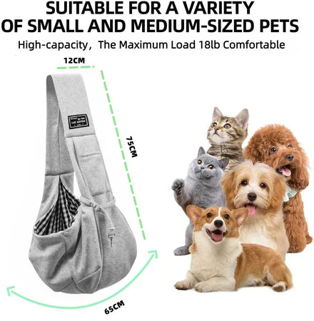 Sac de voyage à bandoulière confortable pour petits chiens et chats