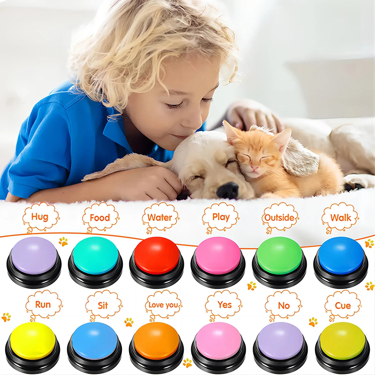 Bouton de communication pour chien et chat