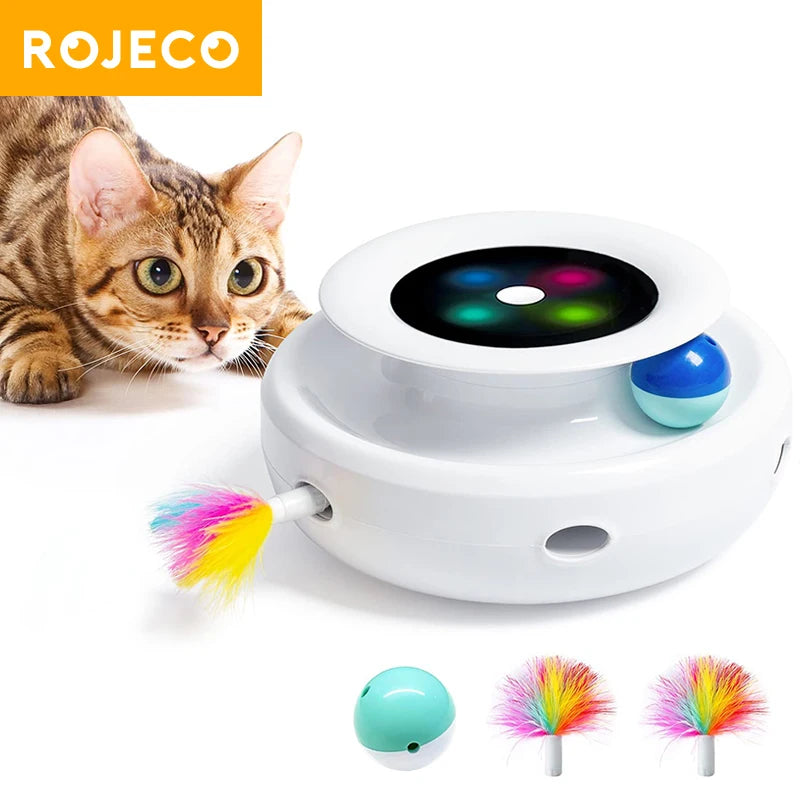 Jouet interactif 2 en 1 pour chat – Rojeco avec 5 modes