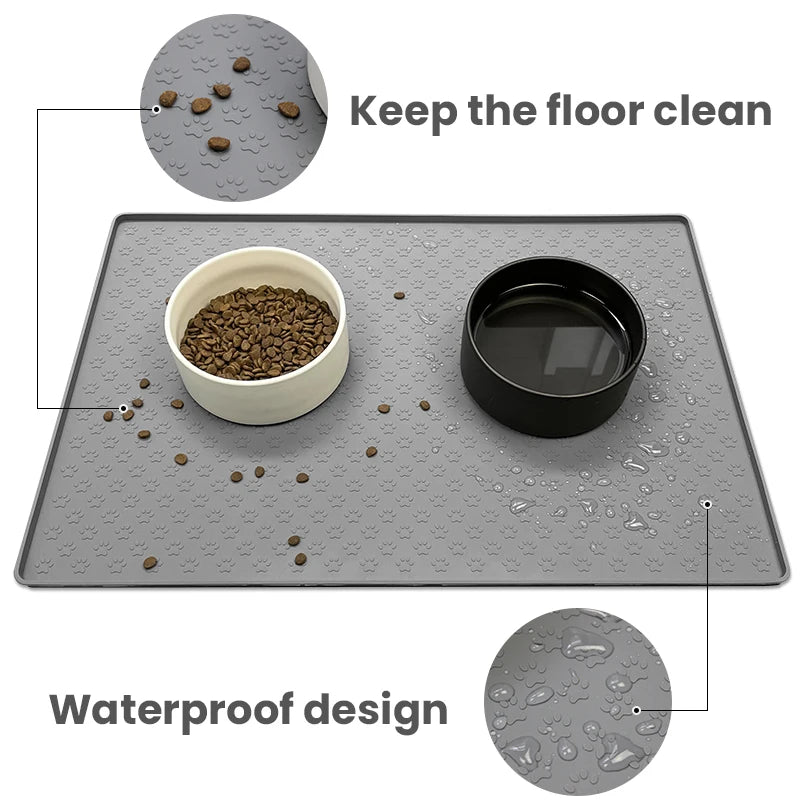 Tapis d'alimentation imperméable pour chien et chat