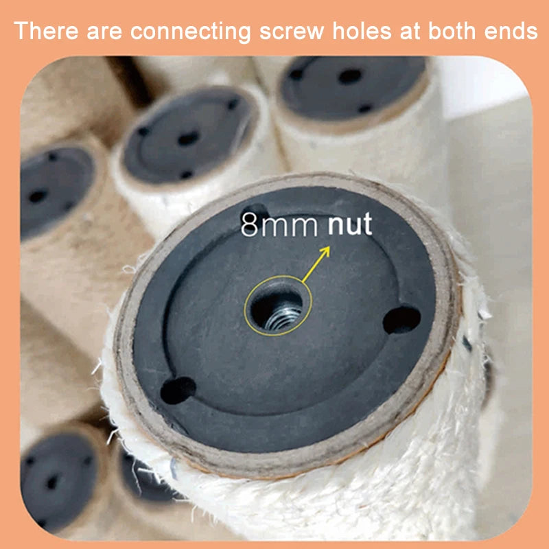 Poteau de remplacement en sisal naturel pour arbre à chat - diamètre 7 cm