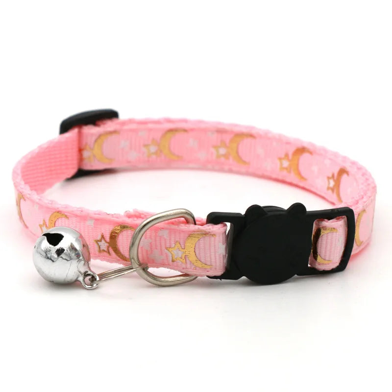 Collier motif imprimé avec clochette pour chat