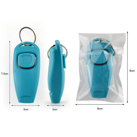 Clicker d'éducation + sifflet 2 en 1 pour chien