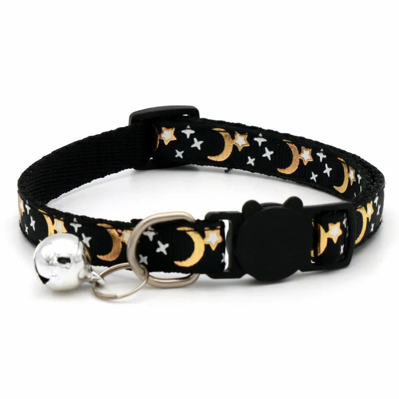 Collier motif imprimé avec clochette pour chat