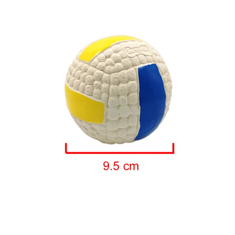 Ballon sonore de rugby, football et volley-ball en latex pour petits et moyens chiens