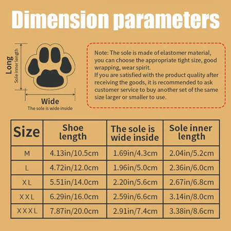 Chaussures d'hiver confortables et protectrices pour chien