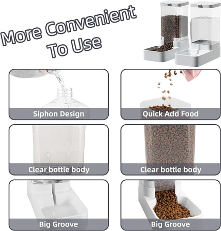 Distributeur automatique d'eau et nourriture pour chien et chat
