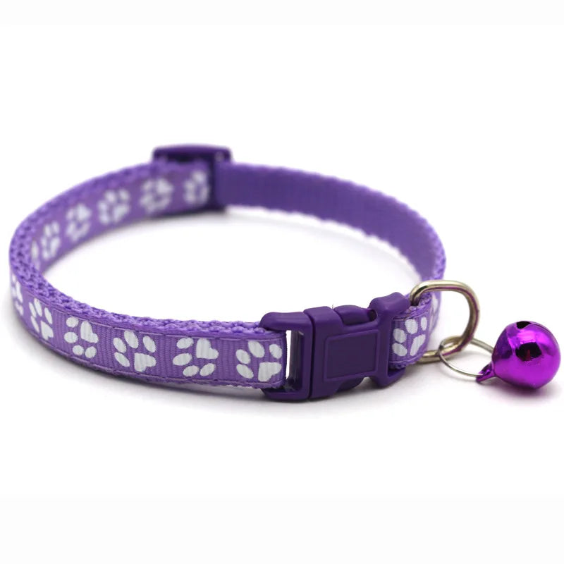 Collier motif imprimé avec clochette pour chat