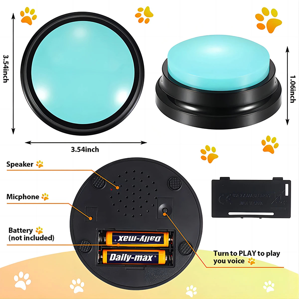 Bouton de communication pour chien et chat
