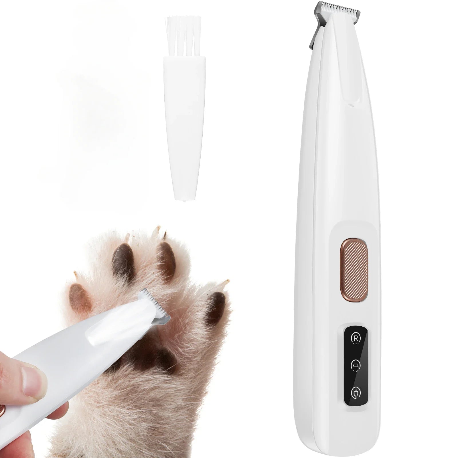 Tondeuse étanche pour pattes de chien et chat avec affichage LED