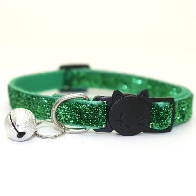 Collier effet brillant avec clochette pour chat