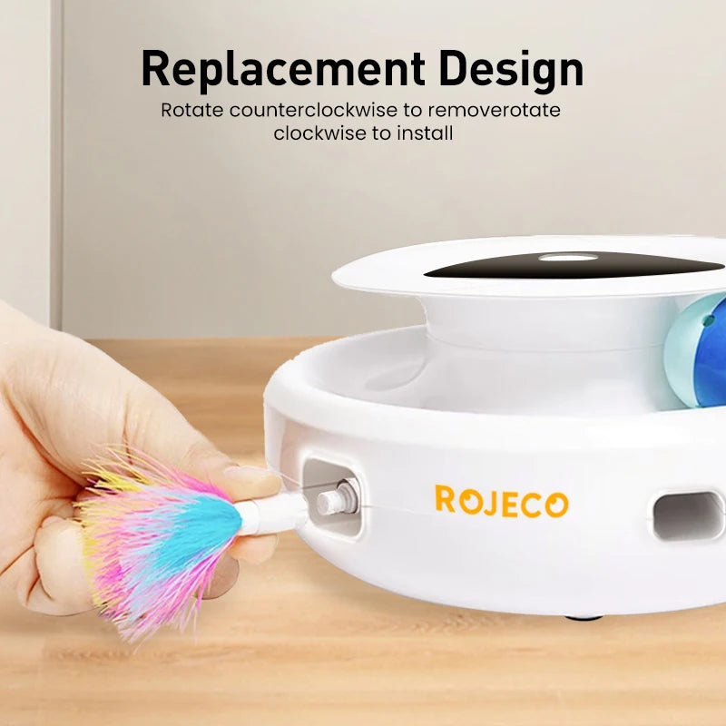 Jouet interactif 2 en 1 pour chat – Rojeco avec 5 modes