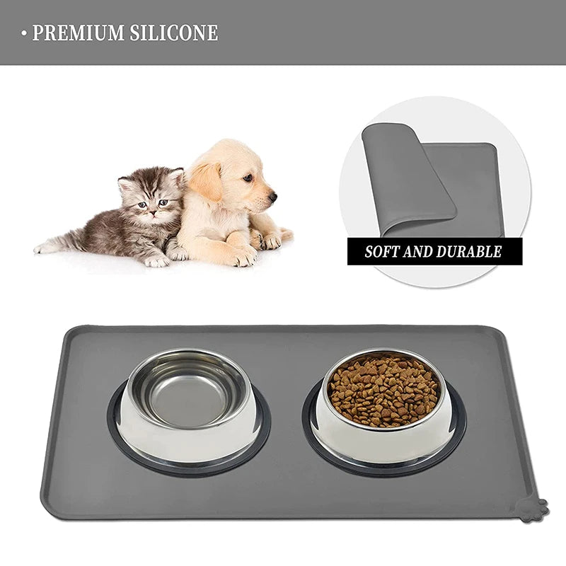 Tapis d'alimentation imperméable pour chien et chat