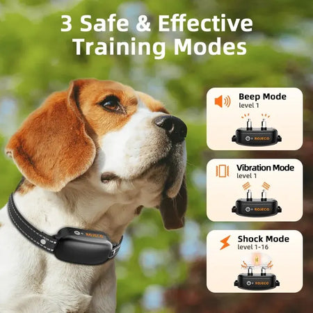 ROJECO - Collier de Dressage Numérique Anti-Aboiement pour chien