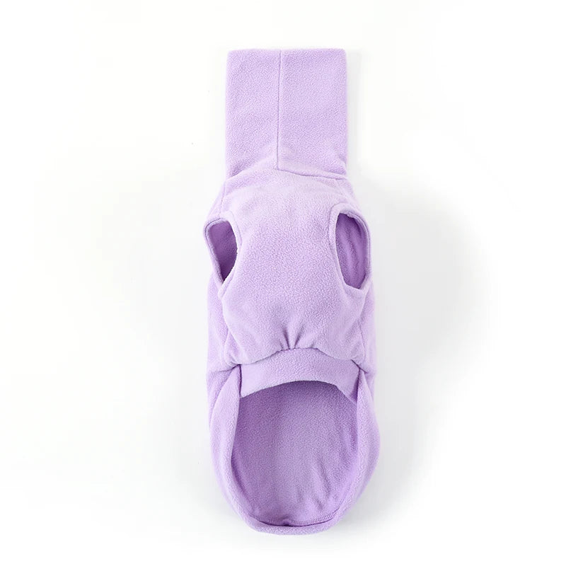 Pull d'hiver en polaire douce à col roulé pour chien