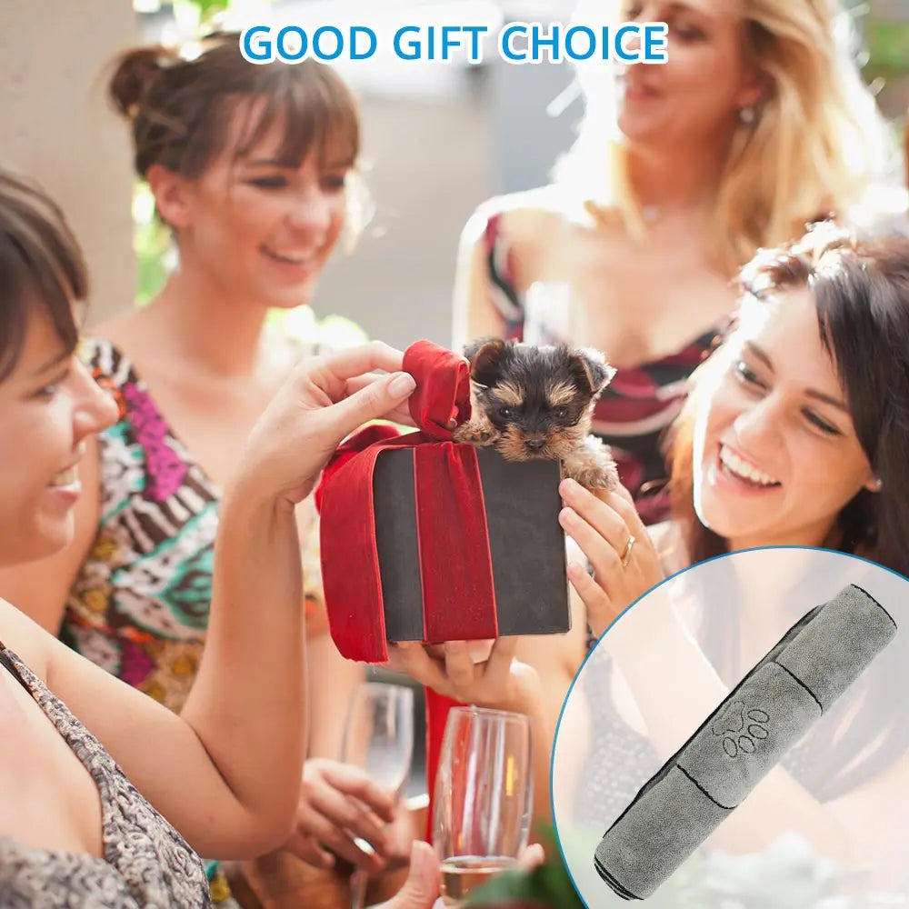 Serviette de bain absorbante pour chien et chat