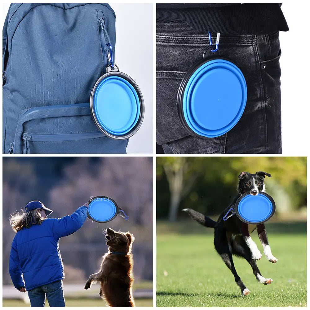 Gamelle de voyage pliable pour chien et chat