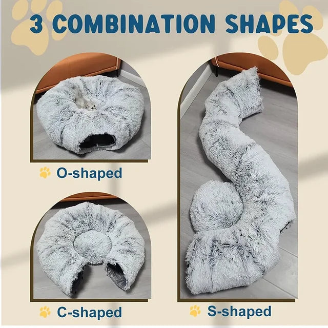 Lit tunnel 2 en 1 pour chat