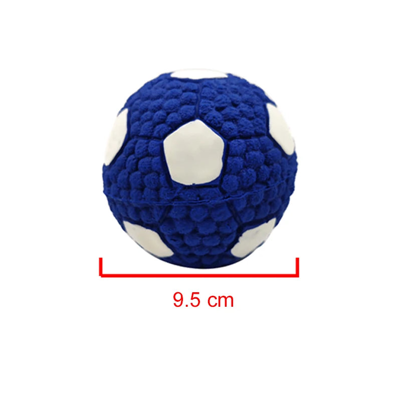 Ballon sonore de rugby, football et volley-ball en latex pour petits et moyens chiens