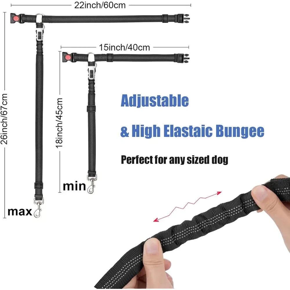 Ceinture de sécurité 2 en 1 ajustable pour chien